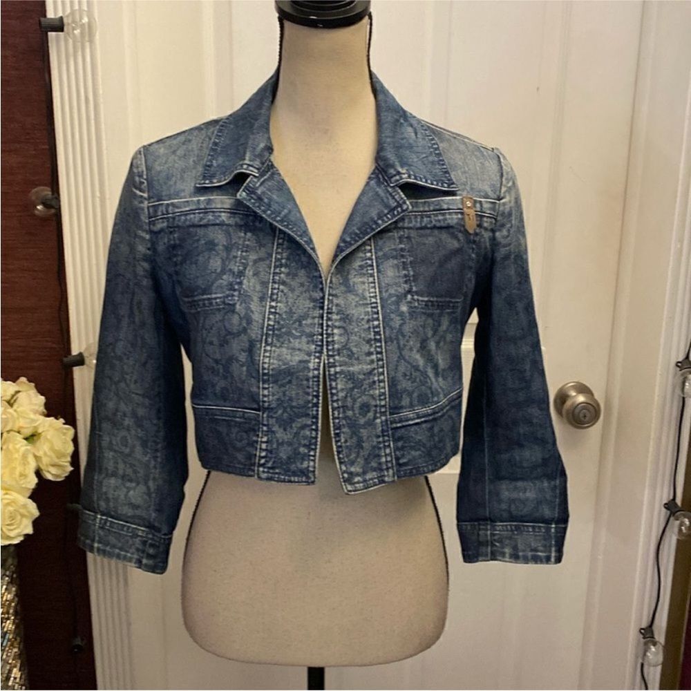 Trussardi Jeabs Denim Cropped Jacket, S
